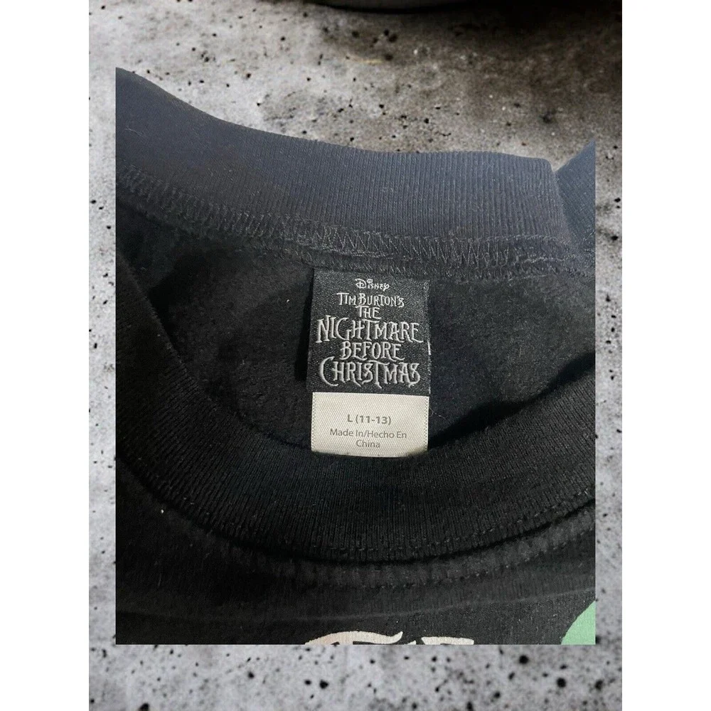 Disney The Nightmare Before Christmas Black Sweatshirt Sweater Pullover Size‎ L - Picture 3 of 6